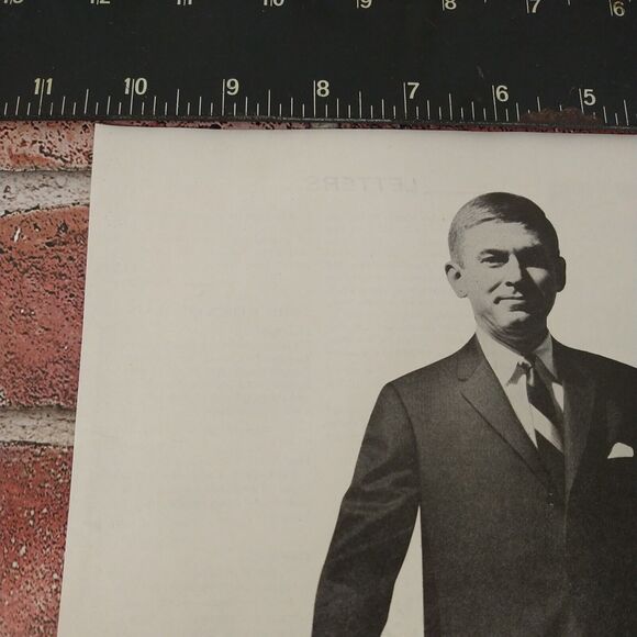 1961 Hart Schaffner & Marx Suit Man Walking Dog "Public Figure" Vtg B&W PRINT AD - Picture 6 of 10